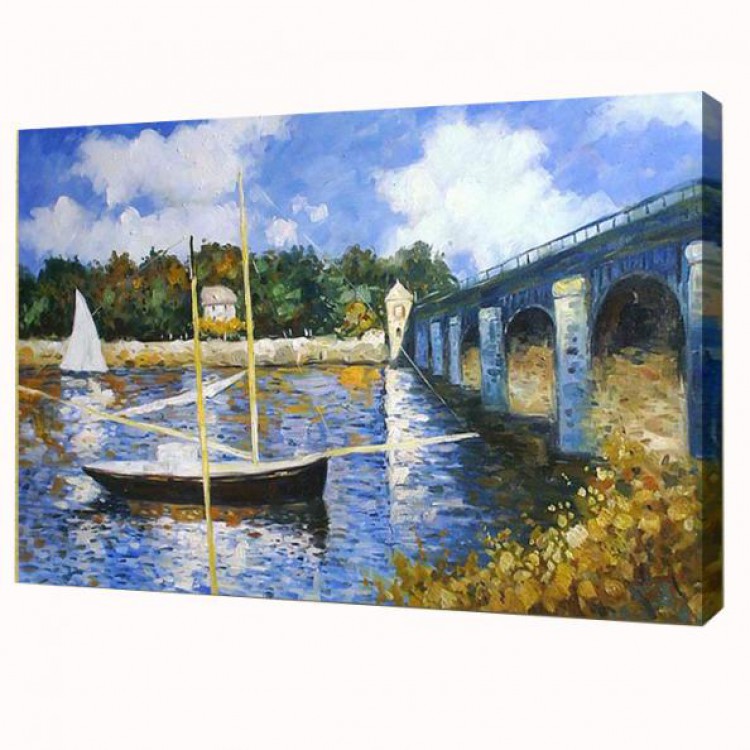 Olieverf schilderij Brug bij Argenteuil foto 1