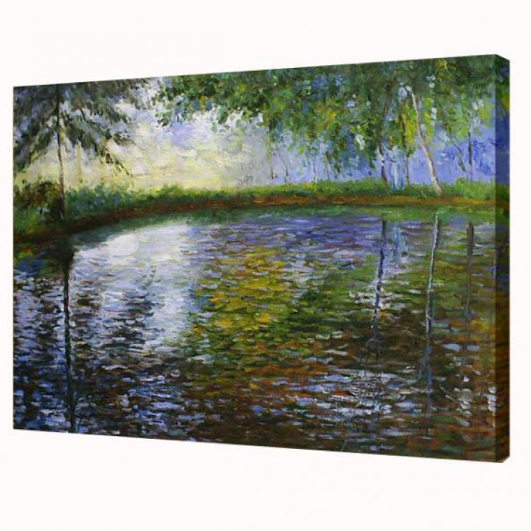 Olieverf schilderij Het meer foto 1