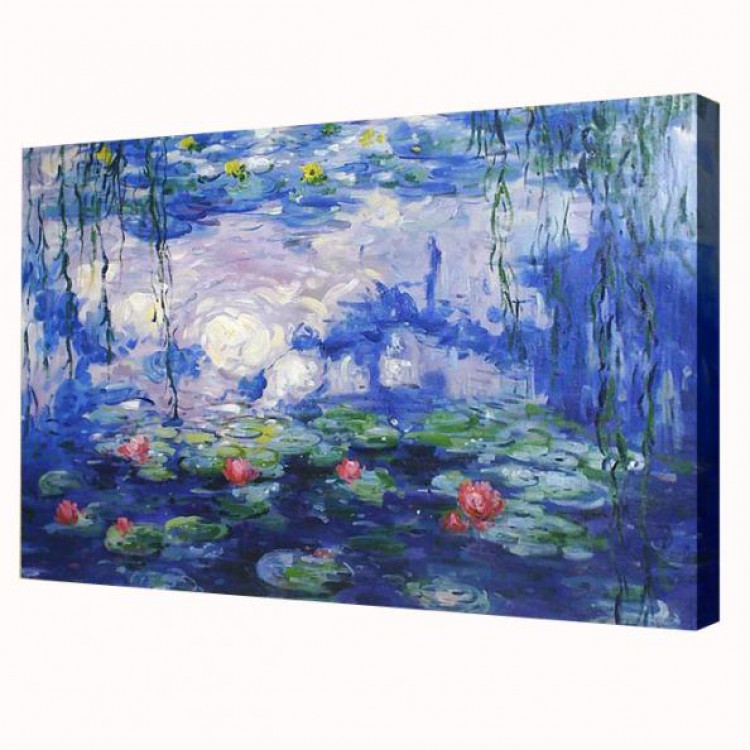 Olieverf schilderij Water Lelies III foto 1