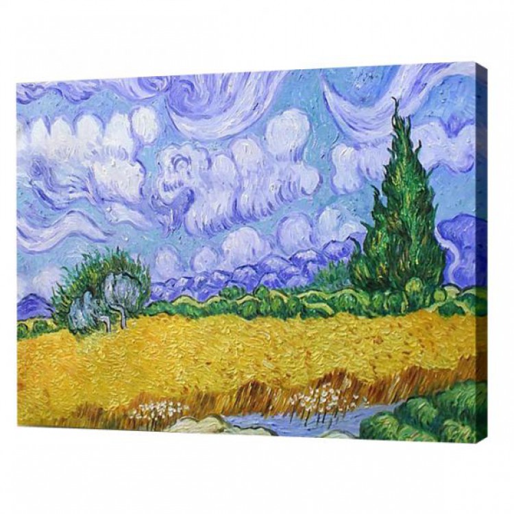 Olieverf schilderij  Wheatfield  foto 1