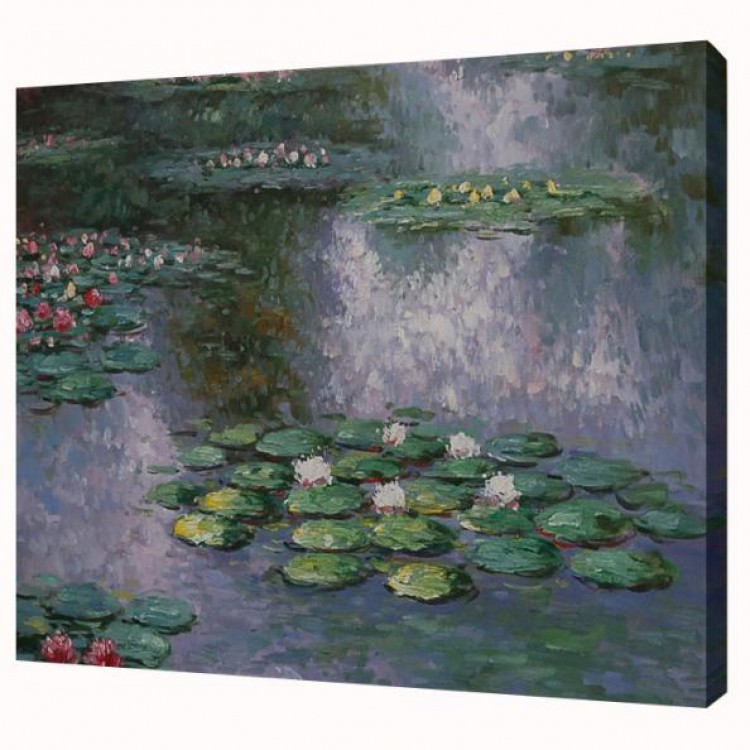 Olieverf schilderij Water Lelies VI foto 1