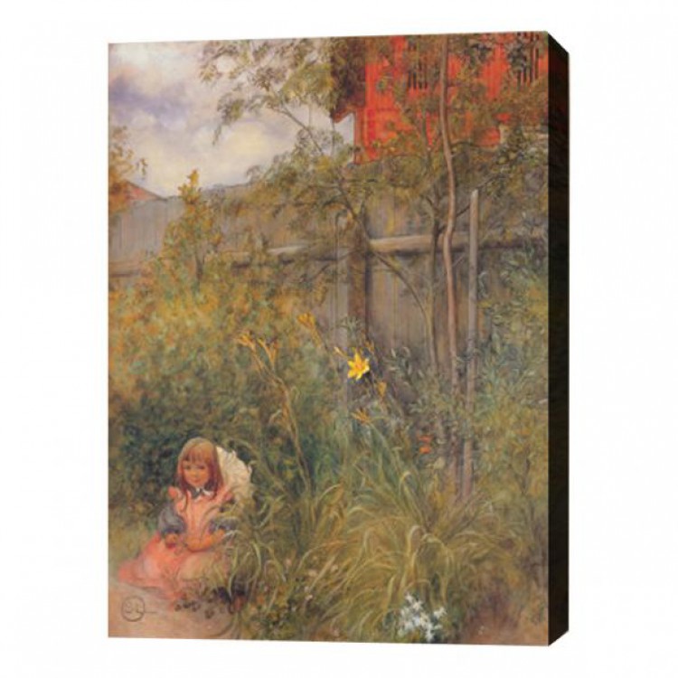 Schilderij Brita in the flowerbed foto 1