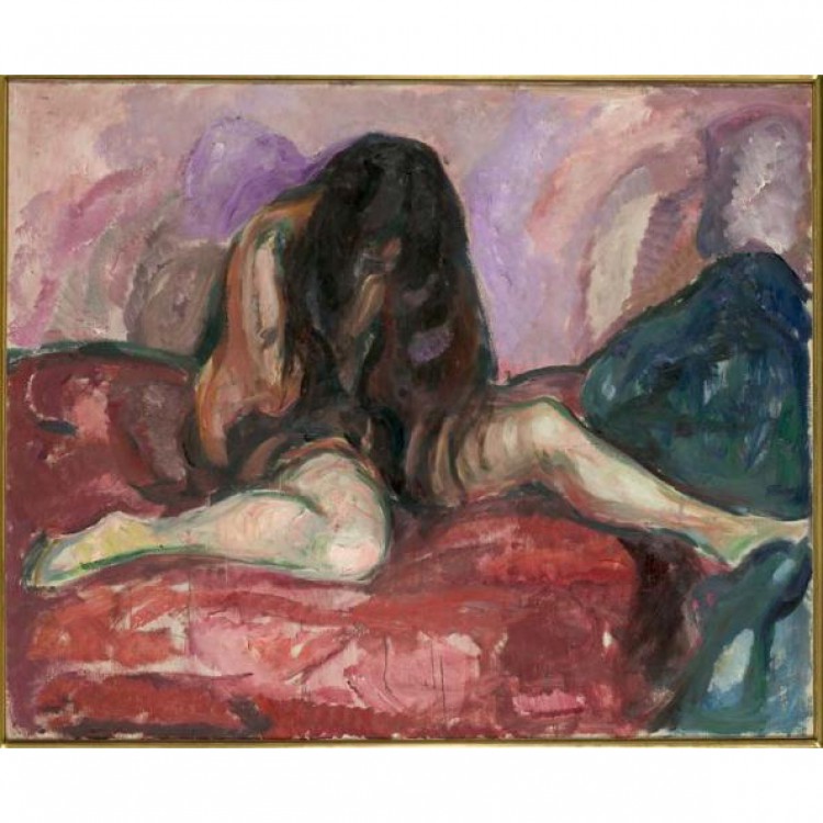 Olieverf schilderij Weeping Nude foto 1