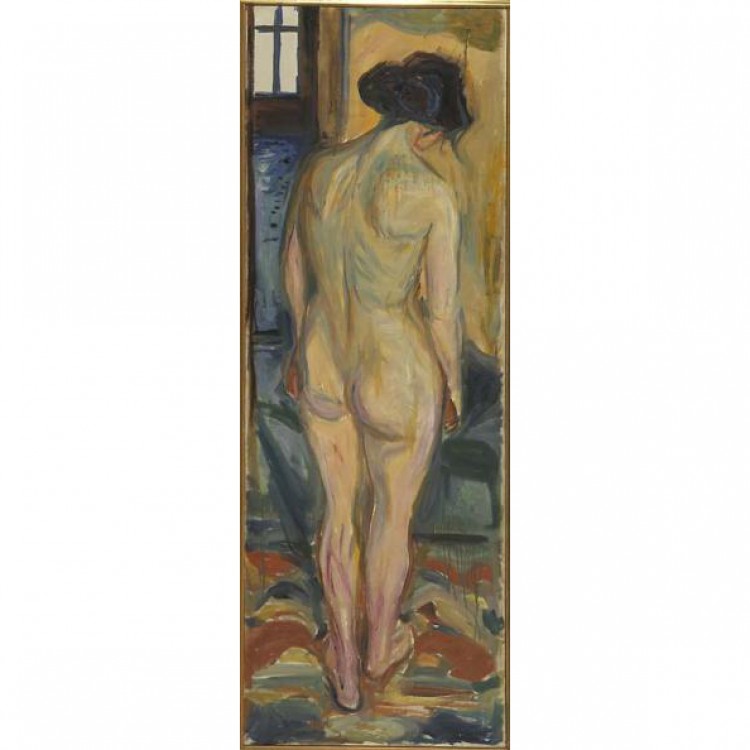 Olieverf schilderij Standing nude foto 1