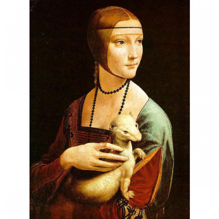 Schilderij De dame met de Hermelijn foto 1