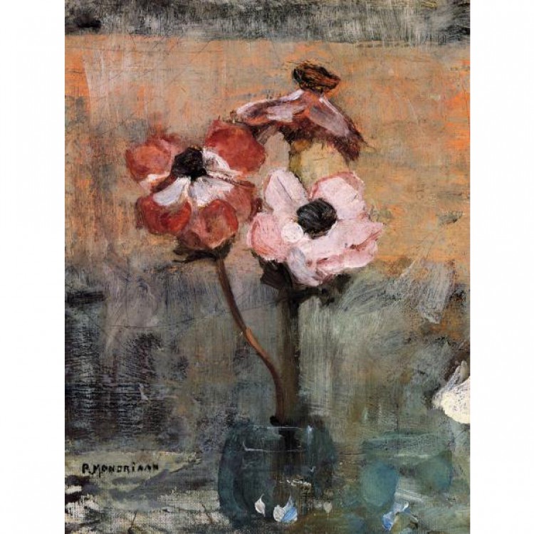 Olieverf schilderij Anemones in a vase foto 1
