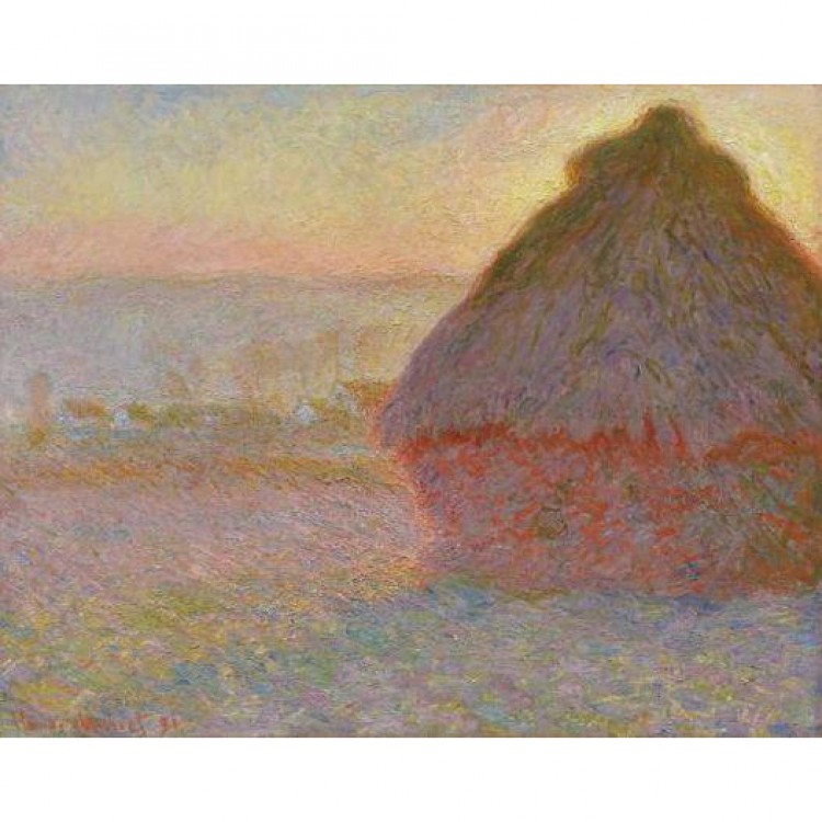 Olieverf schilderij Grainstack foto 1