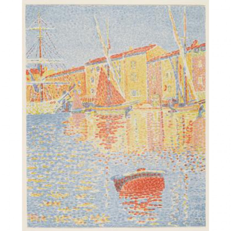 Olieverf -reproductie schilderij - Port of Saint Tropez - foto 1
