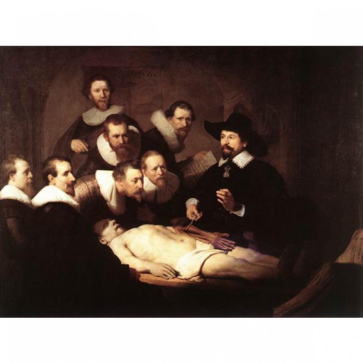 Schilderij de anatomische les van Dr. Nicolaes Tulp foto 1