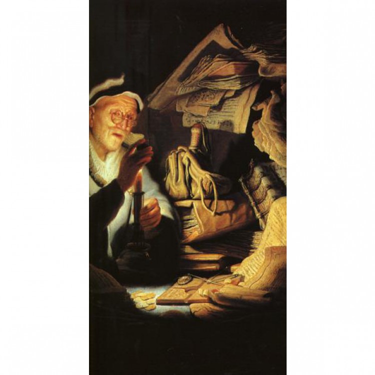 Schilderij De Money Changer foto 1