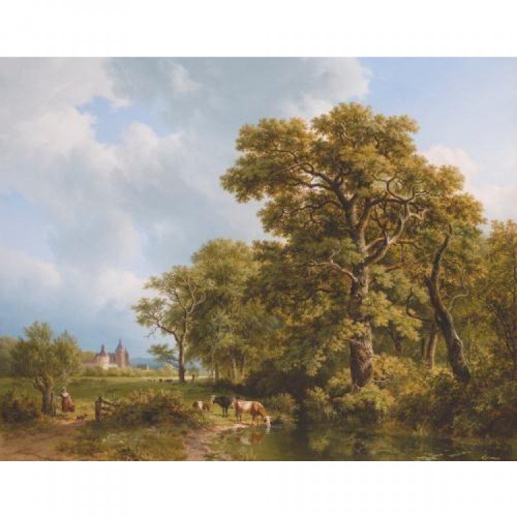Olieverf schilderij Zomerlandschap  foto 1