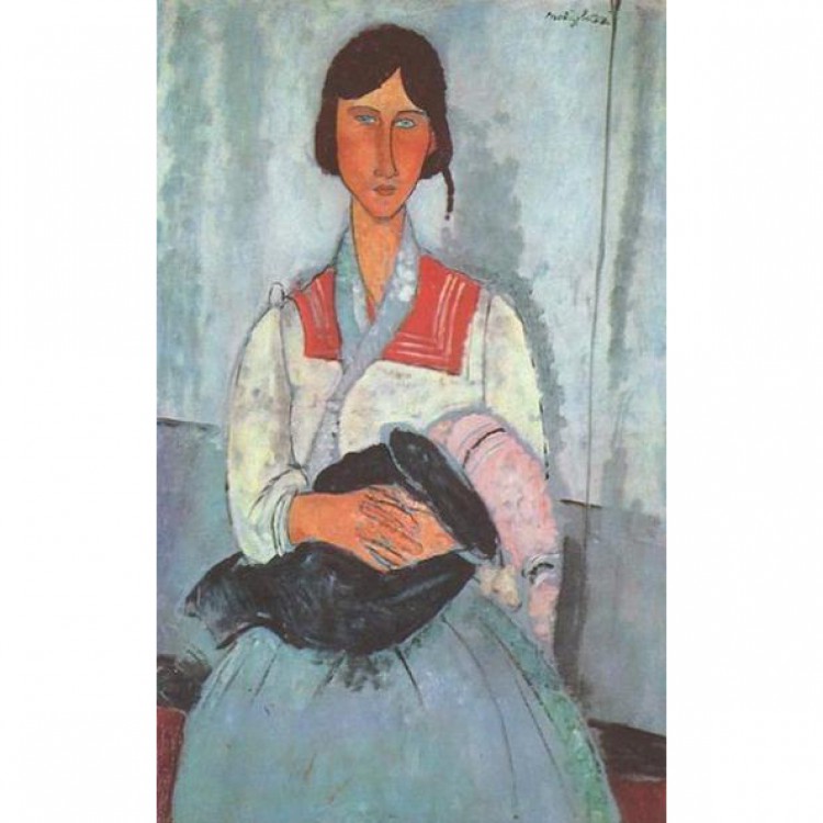 Olieverf schilderij zigeunervrouw foto 1