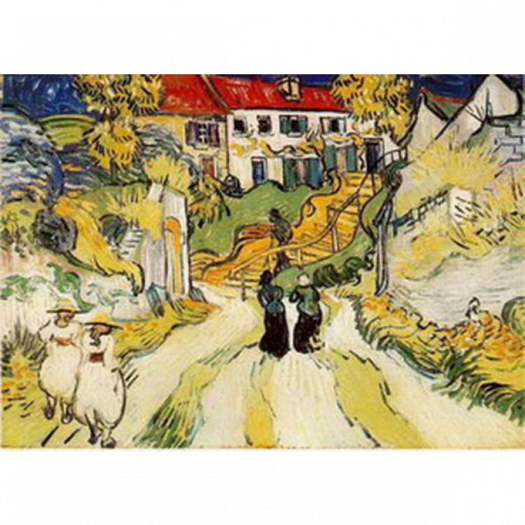 Schilderij Road And Staircase Auvers foto 1