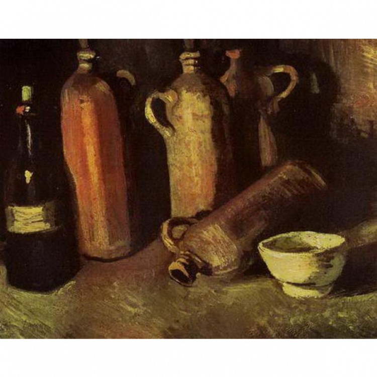 Schilderij Still Life With crockery foto 1