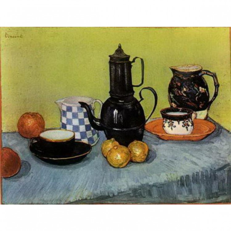 Schilderij Still Life With Tea Pot And Cups foto 1