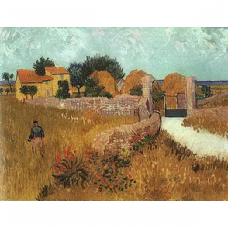 Schilderij The farmer at work foto 1