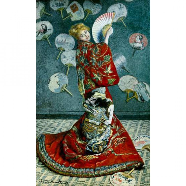 Schilderij Reproductie Madame Monet im Kimono La Japonaise foto 1