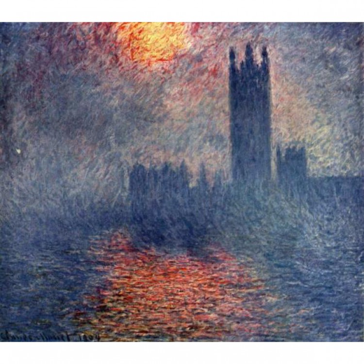 Schilderij Reproductie Het Parlement in Londen foto 1