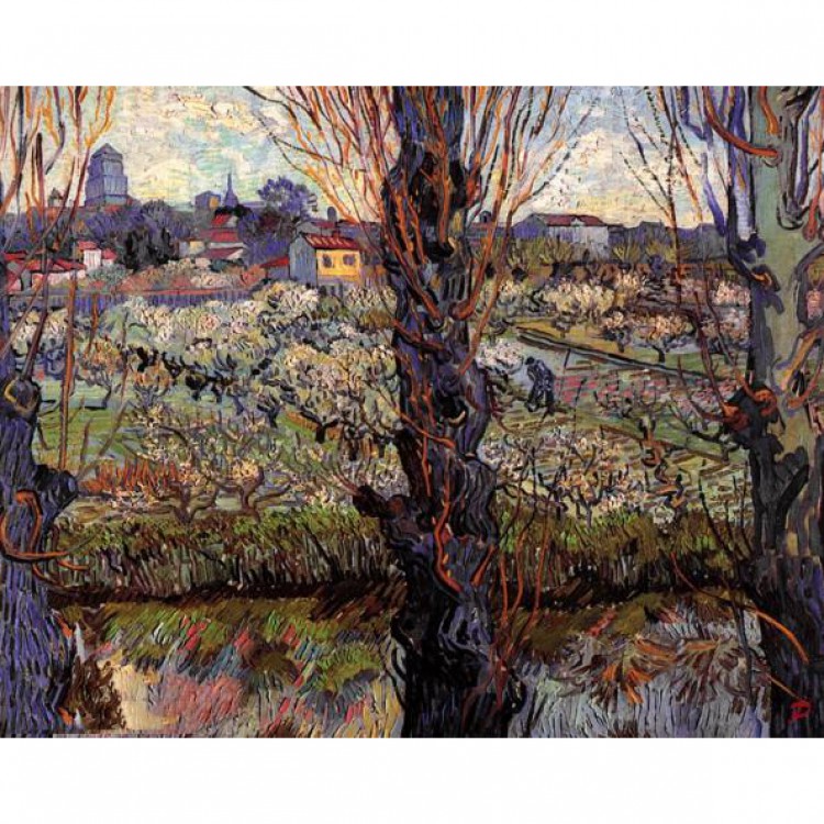 Schilderij Vue D'Arles Avec Vergers En Fleurs foto 1