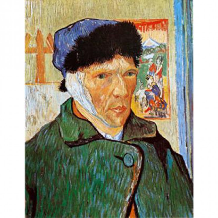 Schilderij Self-Portrait with Bandaged Ear foto 1