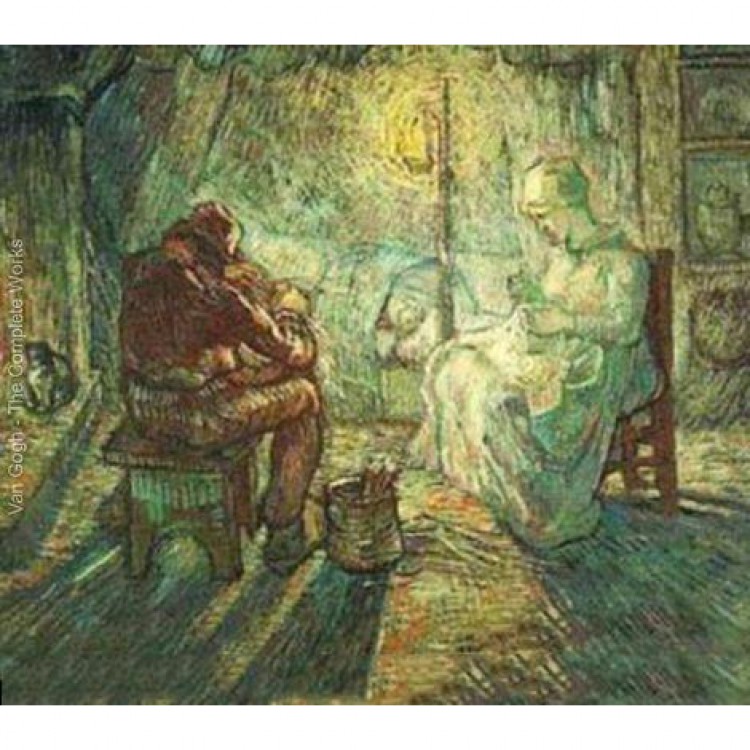 Schilderij The Watch (after Millet) foto 1