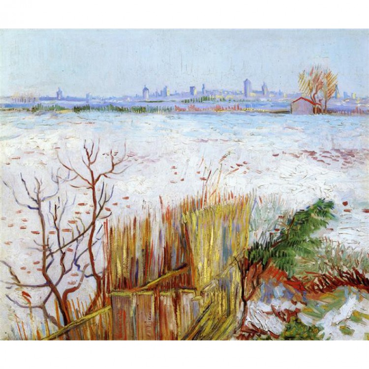 Reproductie schilderij Landschap Arles foto 1
