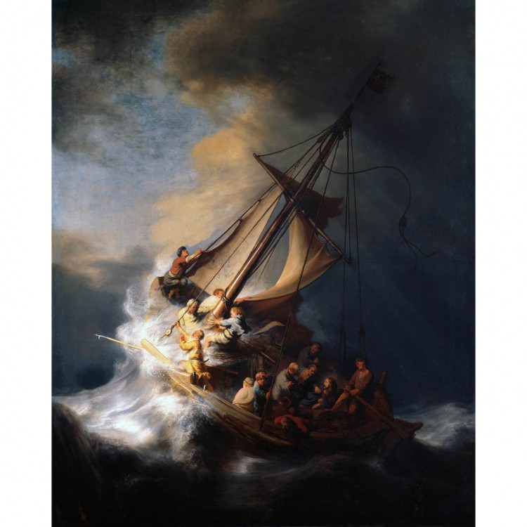 Schilderij Christus in de storm op het meer van Galilea foto 5