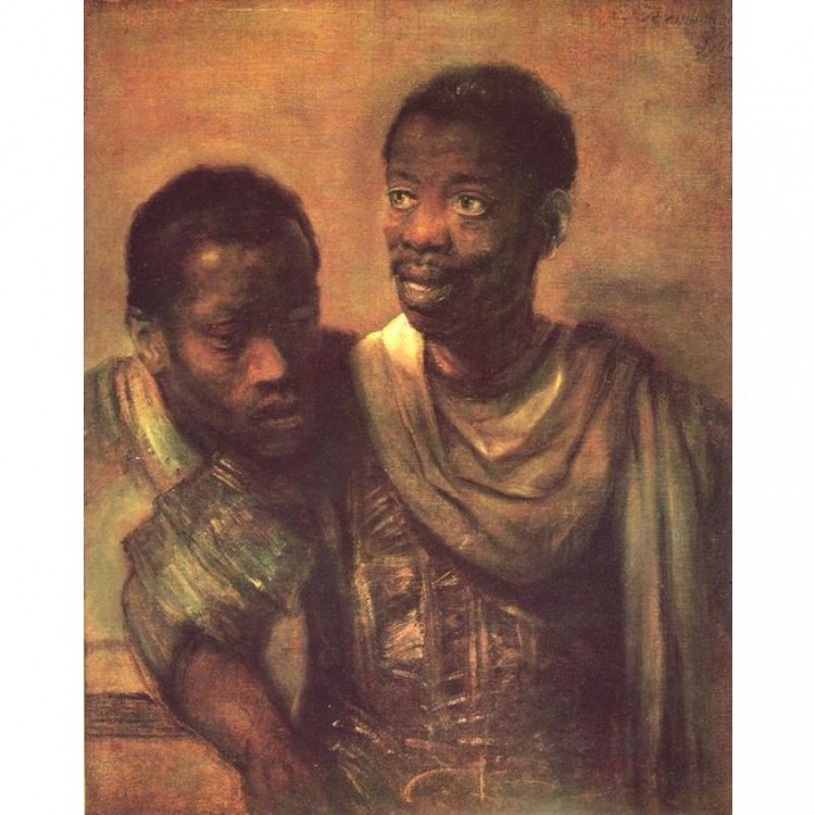 Schilderijen Zwei junge Neger foto 2