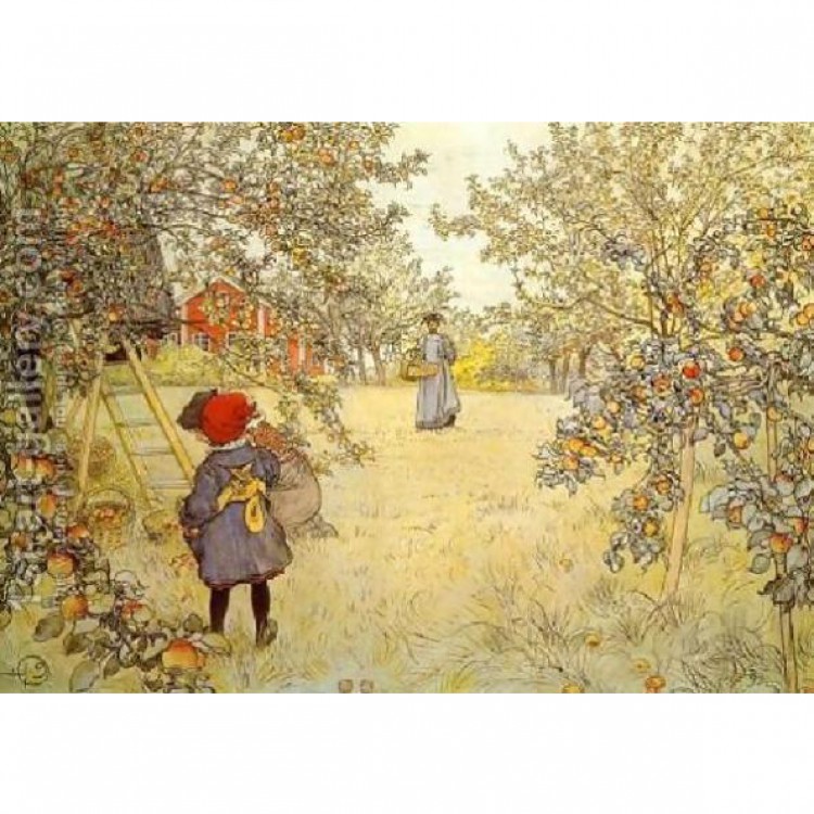 Schilderij The Apple Harvest foto 1