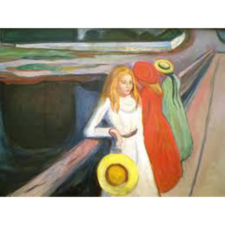 Schilderij The Girls on the Pier foto 1