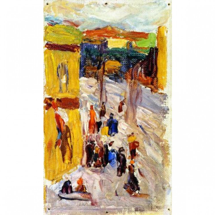 Schilderij Street Corner foto 1