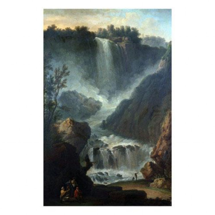 Schilderij Sketch of waterfall foto 1