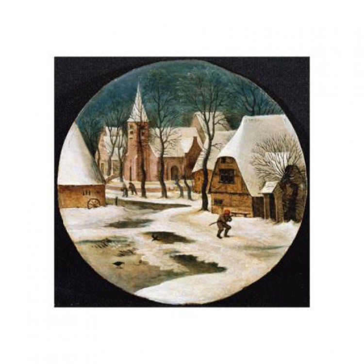 Schilderij A Village in Winter foto 1
