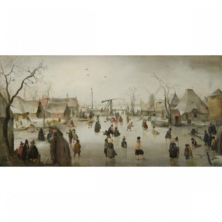 Schilderij Skaters in a Village foto 1