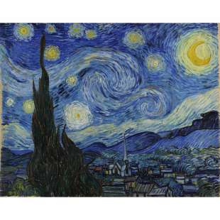 Reproductie schilderij De sterrennacht foto 2