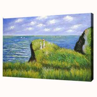 Olieverf schilderij The Cliff at Pourville foto 1