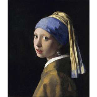 Reproductie Olieverf schilderij meisje met de parel foto 1