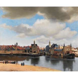 Schilderij gezicht op Delft foto 2
