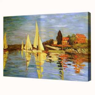 Olieverf schilderij The Regatta at Argenteuil foto 1