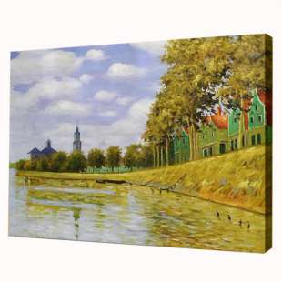 Olieverf schilderij De kade foto 1