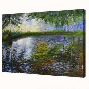 Olieverf schilderij Het meer foto 1