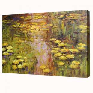 Olieverf schilderij Water Lelies IV foto 1