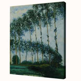 Olieverf schilderij Poplars near Giverny foto 1