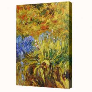 Olieverf schilderij Irises by the pond foto 1