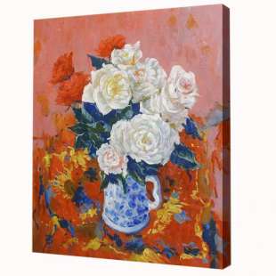 Olieverf schilderij Bloemen foto 1