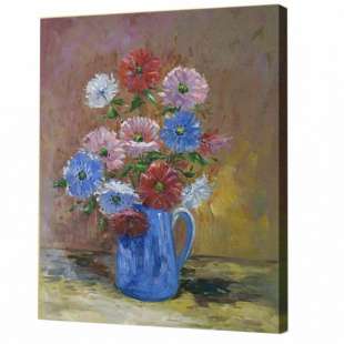 Olieverf schilderij Boeket van bloemen foto 1