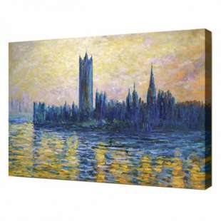 Olieverf schilderij Misty Parliament  foto 1