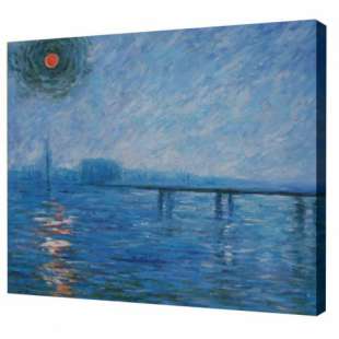 Olieverf schilderij  Fog on the Thames foto 1