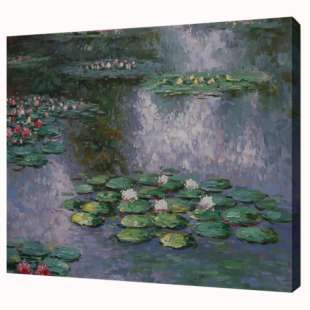 Olieverf schilderij Water Lelies VI foto 1
