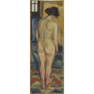 Olieverf schilderij Standing nude foto 1